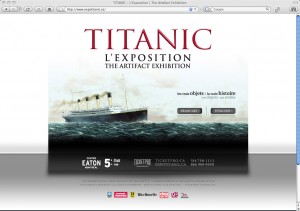 Siteweb (2009) - Titanic l'Exposition | KIKDESIGN.ca - Branding-Web-Media - Agence web - SEO - Graphisme - Logo - Pub - Imprimerie - Création - Montages - Vidéo - Audio - 3D - Gestion de médias sociaux