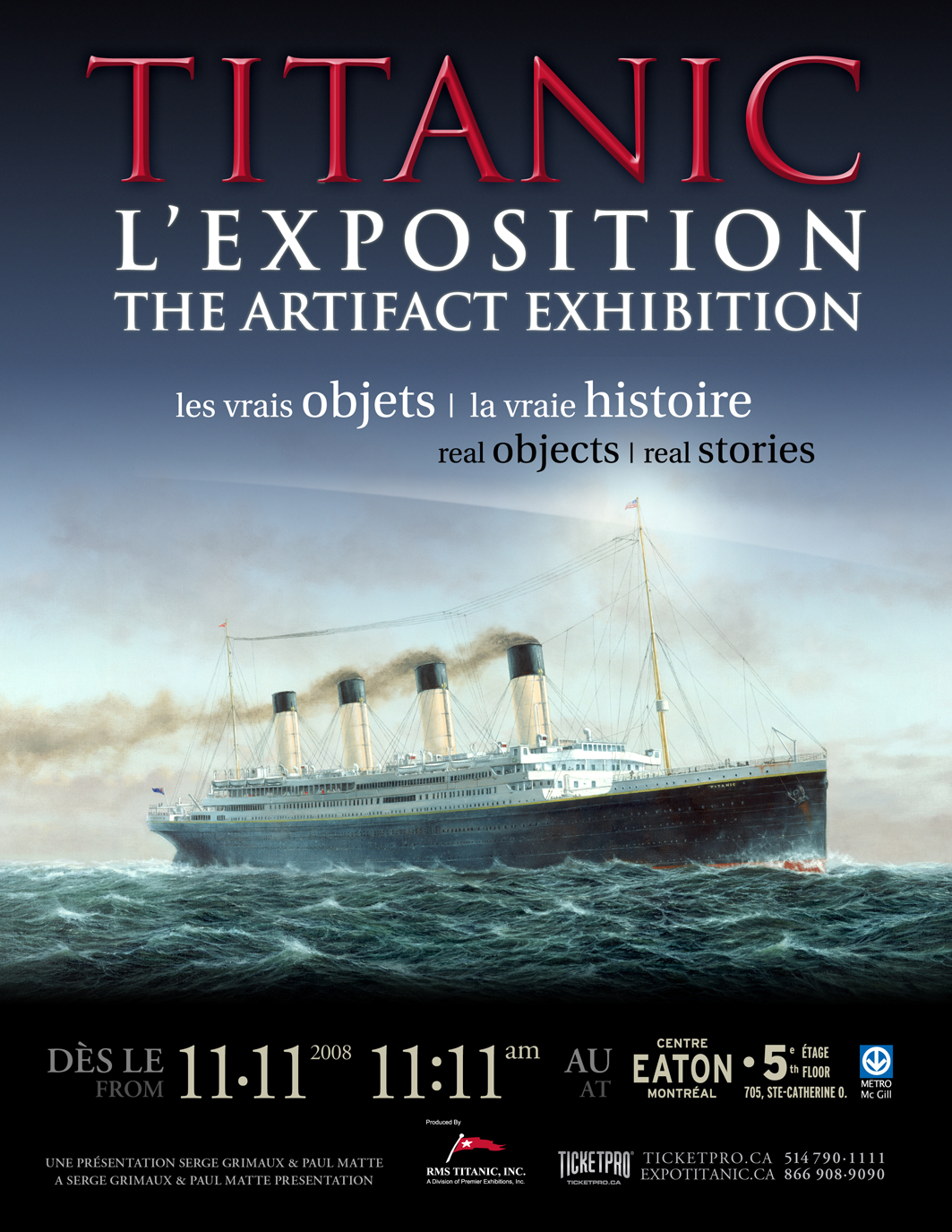 Press Cover - - Titanic l'Exposition | KIKDESIGN.ca - Branding-Web-Media - Agence web - SEO - Graphisme - Logo - Pub - Imprimerie - Création - Montages - Vidéo - Audio - 3D - Gestion de médias sociaux
