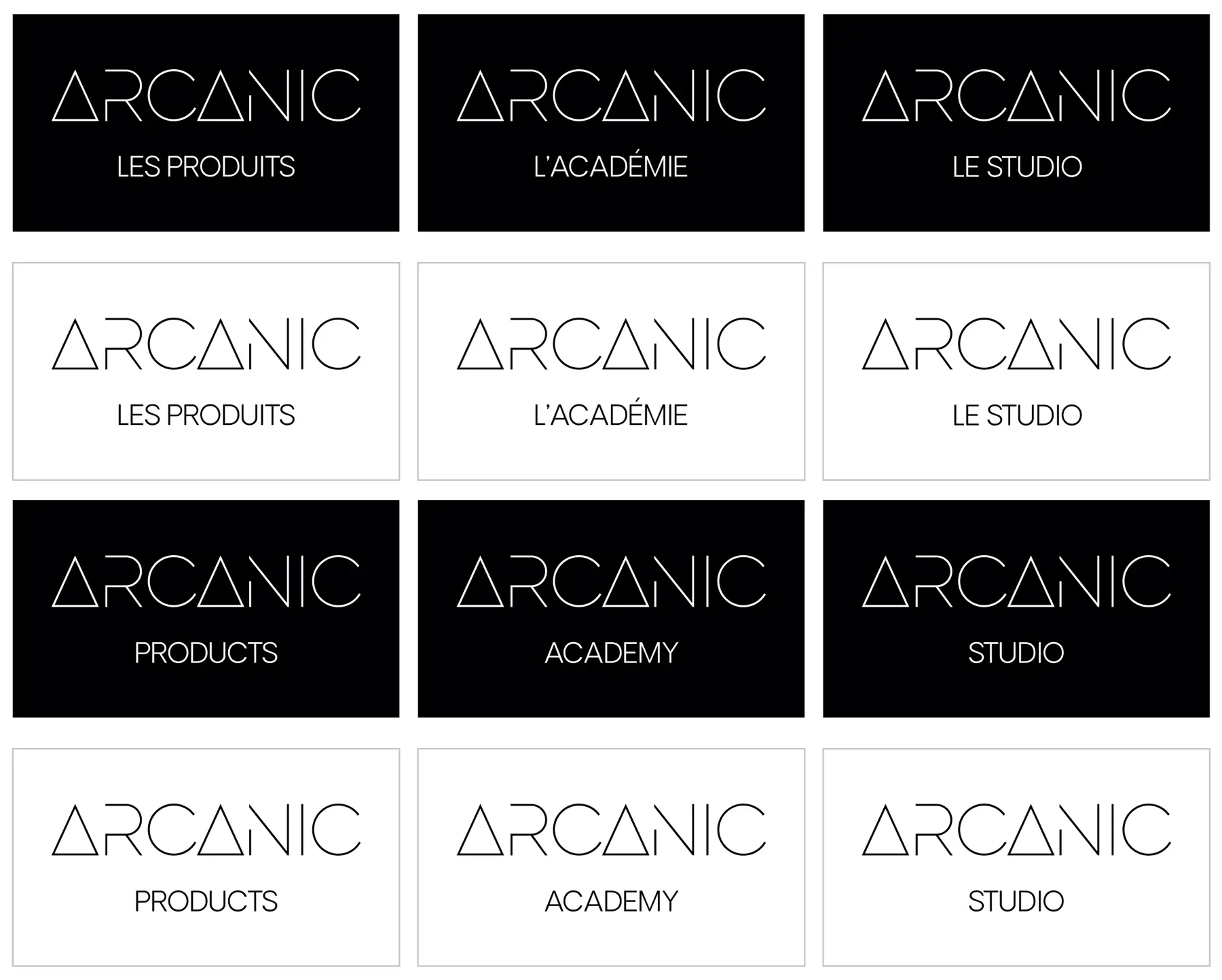 ARCANIC-Familly Logos fr en-by-KIKdesign.ca