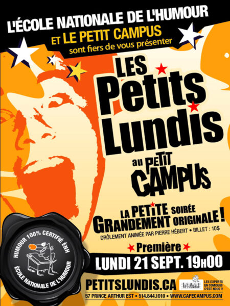 ENH-École-Nationale-de-lHumour-posters-Les-Petits-Lundis-03-by-KikDesign.ca