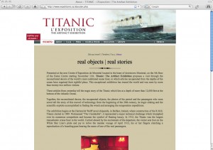 Siteweb (2009) - Titanic l'Exposition | KIKDESIGN.ca - Branding-Web-Media - Agence web - SEO - Graphisme - Logo - Pub - Imprimerie - Création - Montages - Vidéo - Audio - 3D - Gestion de médias sociaux