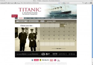 Siteweb (2009) - Titanic l'Exposition | KIKDESIGN.ca - Branding-Web-Media - Agence web - SEO - Graphisme - Logo - Pub - Imprimerie - Création - Montages - Vidéo - Audio - 3D - Gestion de médias sociaux