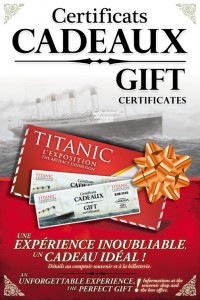 Poster promo Titanic l'Exposition | KIKDESIGN.ca - Branding-Web-Media - Agence web - SEO - Graphisme - Logo - Pub - Imprimerie - Création - Montages - Vidéo - Audio - 3D - Gestion de médias sociaux