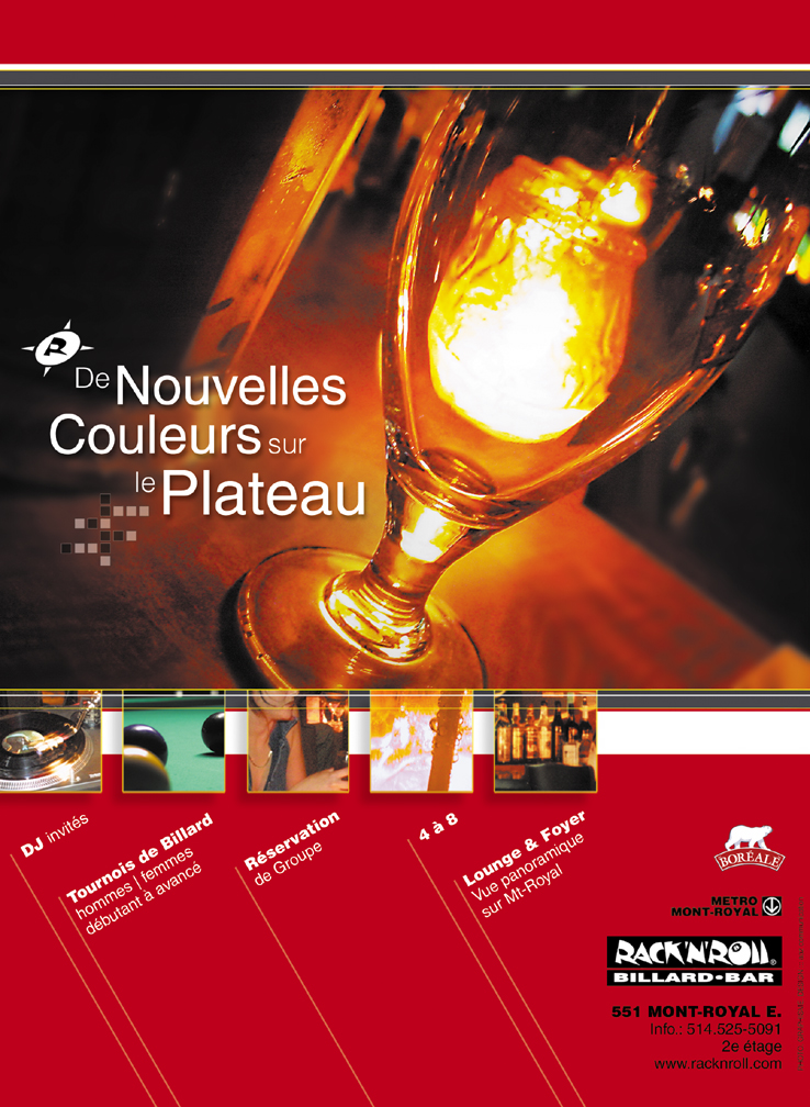 Rack'n'roll: campagne de publicité journaux, magazines et affichage grand format